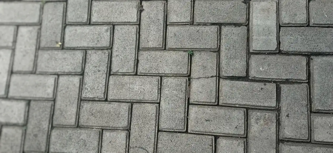 Grey block paving detail