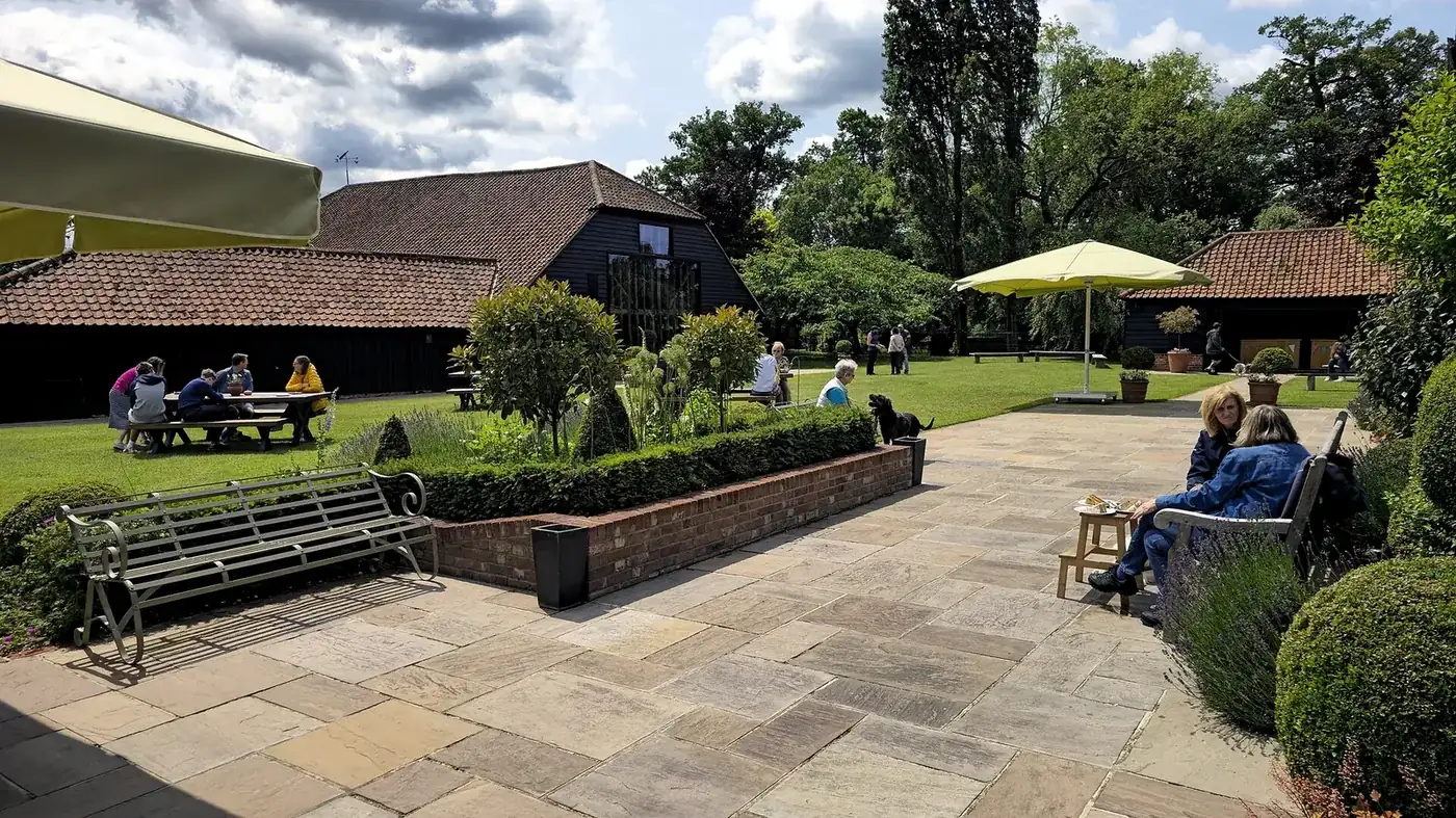 Period barn stone patio